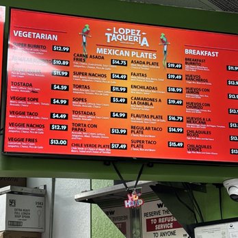 Lopez Taqueria - Separate vegetarian menu and they also have Little Burrito - Mexican Near Me - Sunnyvale, California Lopez Taqueria - Separate vegetarian menu and they also have Little Burrito - Mexican Near Me - Sunnyvale, California