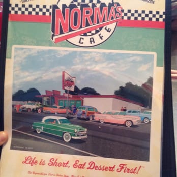 Norma's Cafe - Front cover of the menu - American Near Me - Dallas, Texas