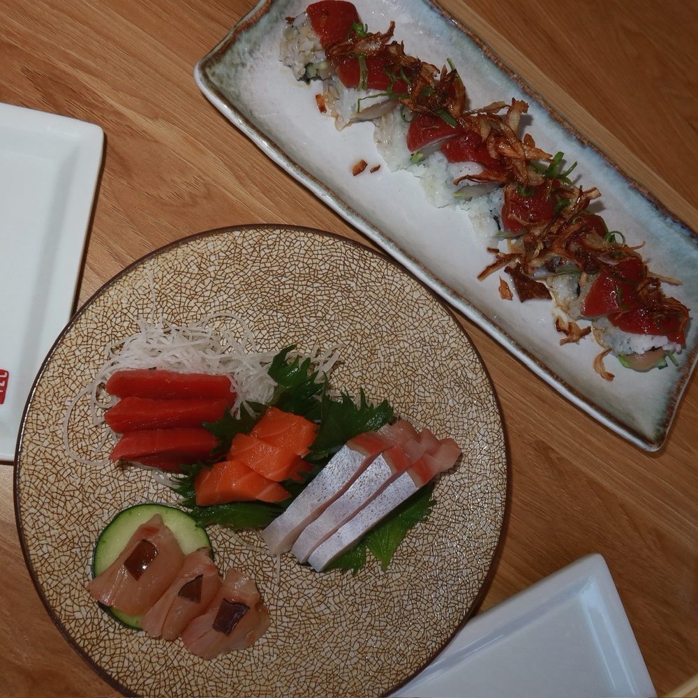 DASHI - sashimi flight & kraken roll - Japanese Near Me - San Diego, California DASHI - sashimi flight & kraken roll - Japanese Near Me - San Diego, California