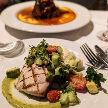 Brezo Restaurant - Grilled mahi mahi and braised lamb shank together. - Breakfast & Brunch Near Me - Albany, California