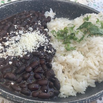 Fresco Cocina - side order of BLACK BEANS and cilantro-lime RICE - Tacos Near Me - Carlsbad, California