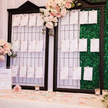 Peonies & Petals - Table Seating at Reception [Photo: Sarah Mack Photography] - Floral Designers Near Me