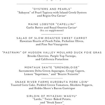Per Se - Today's menu - French Near Me - New York, New York