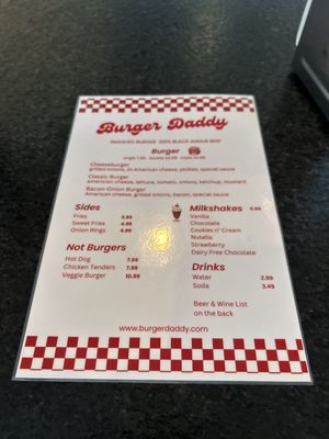 Menu photo 2 Burger Daddy Stuart, FL