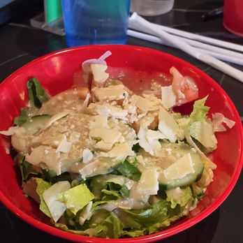 Hungry Bowl - Ceasar salad. Interesting take! No tomatoes should ever go on a ceasor if you ask me! - Mongolian Near Me - Bowie, Maryland