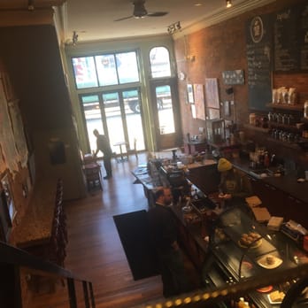 Delanie's Coffee - Super cool atmosphere! Love All of the art and the exposed brick walls! We sat in the loft part and had a fine view - Coffee & Tea Near Me - Pittsburgh, Pennsylvania