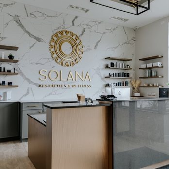 Solana Aesthetics & Wellness - A gorgeous front desk and reception area. - Laser Hair Removal Near Me - Lemont, Illinois Solana Aesthetics & Wellness - A gorgeous front desk and reception area. - Laser Hair Removal Near Me - Lemont, Illinois