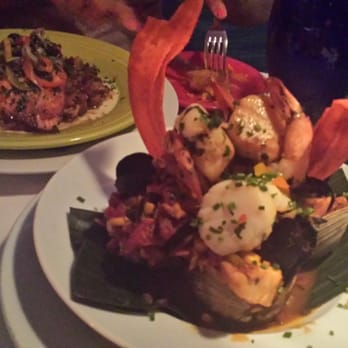 Ola Restaurant - Paella de mariscos and Cana(background entree) - Latin American Near Me - Orange, Connecticut