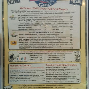 2Toots Train Whistle Grill - Here is their menu with prices from their Bartlett location. - Diners Near Me - Bartlett, Illinois
