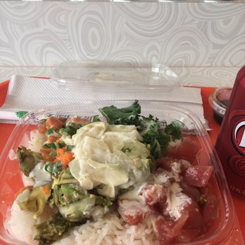 Ono Poke - Regular bowl: white rice, tuna and salmon - Hawaiian Near Me - Memphis, Tennessee
