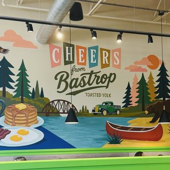 The Toasted Yolk Cafe - Loving the mural! - Breakfast & Brunch Near Me - Bastrop, Texas The Toasted Yolk Cafe - Loving the mural! - Breakfast & Brunch Near Me - Bastrop, Texas