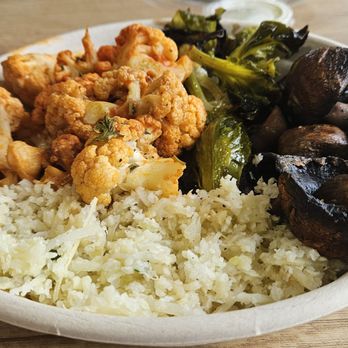 Mahana Fresh - Build your own Mahana Bowl with cauliflower rice, mushrooms, buffalo cauliflower & honey Sriracha Brussels sprouts - New American Near Me - Somerset, New Jersey Mahana Fresh - Build your own Mahana Bowl with cauliflower rice, mushrooms, buffalo cauliflower & honey Sriracha Brussels sprouts - New American Near Me - Somerset, New Jersey