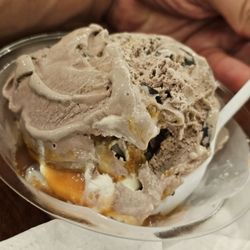 Days Ice Cream - Black Raspberry chip and salted caramel pretzel
