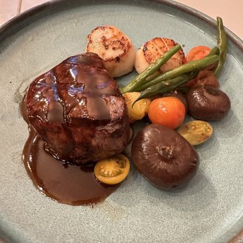 Mala Ocean Tavern - Filet mignon with scallops - Seafood Near Me - Lahaina, Hawaii Mala Ocean Tavern - Filet mignon with scallops - Seafood Near Me - Lahaina, Hawaii