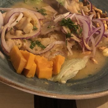 Rincon Limeño - Ceviche (We cut the potato before taking picture) - Latin American Near Me - Boston, Massachusetts Rincon Limeño - Ceviche (We cut the potato before taking picture) - Latin American Near Me - Boston, Massachusetts