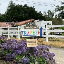 Trapeze High - The welcome sign! Follow it up the road and around the corner for the high flying fun!