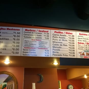 Taqueria La Bamba - Menu - Mexican Near Me - Monroe, Washington Taqueria La Bamba - Menu - Mexican Near Me - Monroe, Washington