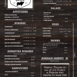 The Bull Pen Grill - Menu