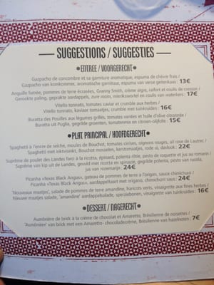 Menu photo 4 La Guinguette en Ville Brussels, BRU Menu photo 4 La Guinguette en Ville Brussels, BRU