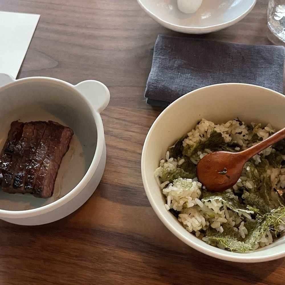 Baroo - Kid's short rib with wild mountain greens rice, perilla jangajji, gamtae bugak - Korean Near Me - Los Angeles, California Baroo - Kid's short rib with wild mountain greens rice, perilla jangajji, gamtae bugak - Korean Near Me - Los Angeles, California