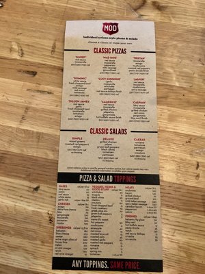 Menu photo 8 MOD Pizza Jacksonville, FL