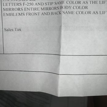 Total Appearance - This is what my REVISED invoice said. The "strip" is the color of the truck. You'll see in next picture. - Car Stereo Installation Near Me - Lawrenceville, Georgia Total Appearance - This is what my REVISED invoice said. The "strip" is the color of the truck. You'll see in next picture. - Car Stereo Installation Near Me - Lawrenceville, Georgia