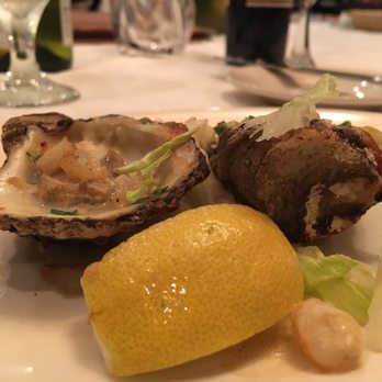 Post Oak Grill - Shrimp stuffed oyster app - New American Near Me - Houston, Texas Post Oak Grill - Shrimp stuffed oyster app - New American Near Me - Houston, Texas