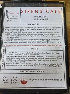 Menu photo 1 Sirens Cafe & Custom Catering Kingman, AZ