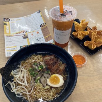 Asian Noodle Bowl - Shoyu Ramen Thai Tea Crab Ragoon - Asian Fusion Near Me - Augusta, Maine Asian Noodle Bowl - Shoyu Ramen Thai Tea Crab Ragoon - Asian Fusion Near Me - Augusta, Maine