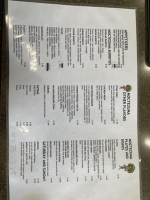 Menu photo 5 Moctezuma Fairfield, CA