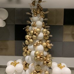 Posh Balloon Studio - Custom Balloon Tree for a corporate client's Holiday event.