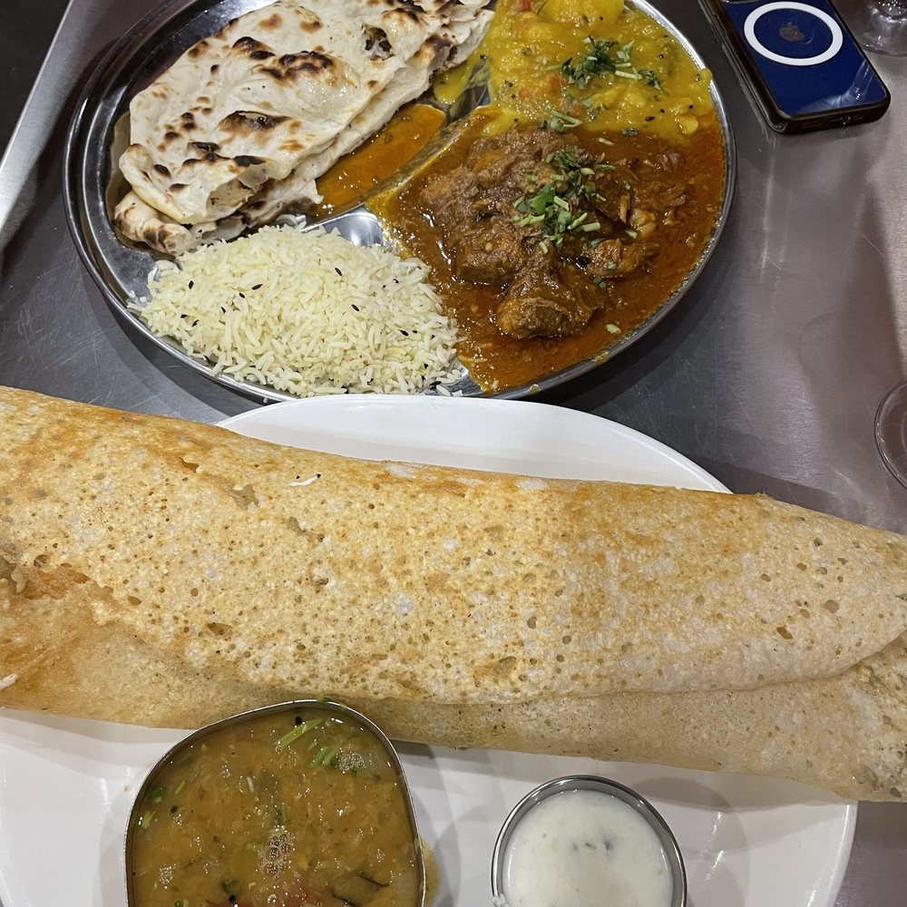 Bombay Choupati - Goat curry combo and masala dosa - Indian Near Me - Pierrefonds, Quebec Bombay Choupati - Goat curry combo and masala dosa - Indian Near Me - Pierrefonds, Quebec