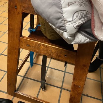 La Presa - a child's high chair with a blanket on it - Mexican Near Me - Palatine, Illinois La Presa - a child's high chair with a blanket on it - Mexican Near Me - Palatine, Illinois