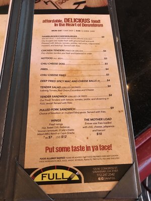 Menu photo 2 Barrelhouse South Savannah, GA