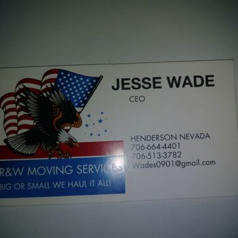R & W Moving Services - Business card - Movers Near Me