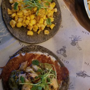 Nixtaco - Vegan corn taco ($3.50), Nixtaco combo on bottom ($5)-- both excellent! - Mexican Near Me - Roseville, California Nixtaco - Vegan corn taco ($3.50), Nixtaco combo on bottom ($5)-- both excellent! - Mexican Near Me - Roseville, California