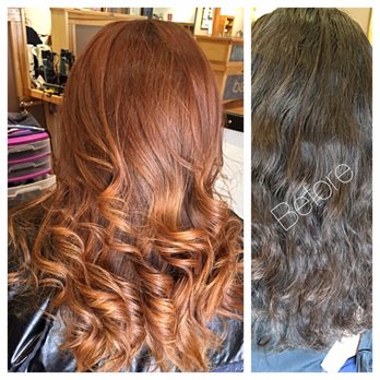 Wacked Hair Salon - From brown to a fiery red balayage. Color and style done by Carole. - Hair Stylists Near Me - Worthington, Ohio Wacked Hair Salon - From brown to a fiery red balayage. Color and style done by Carole. - Hair Stylists Near Me - Worthington, Ohio