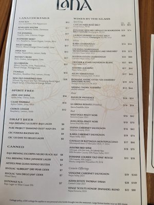 Menu photo 8 Lana Solana Beach, CA