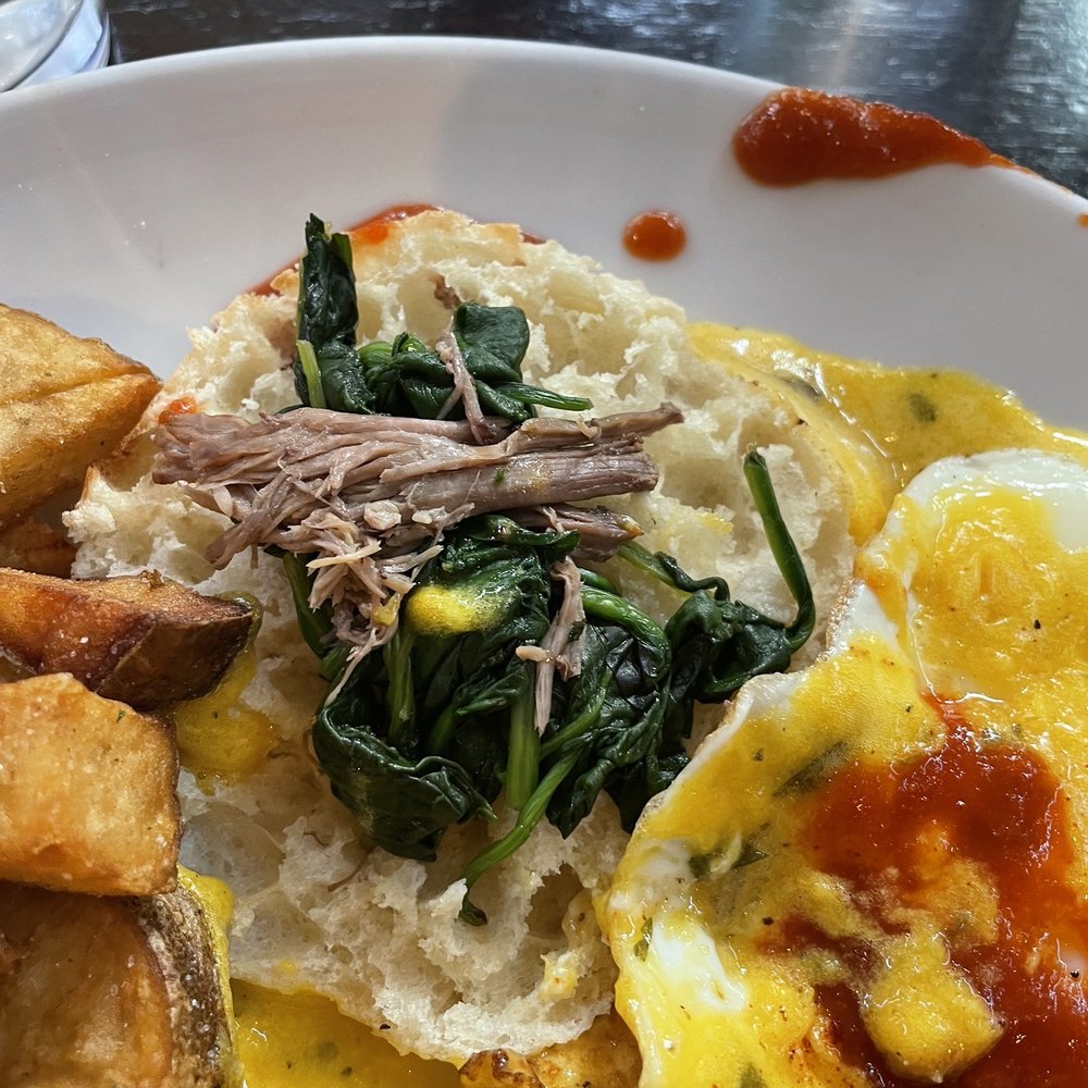 Hecks - Eggs Benedict - prime rib.... Smallest ever piece of prime rib - Breakfast & Brunch Near Me - Cleveland, Ohio Hecks - Eggs Benedict - prime rib.... Smallest ever piece of prime rib - Breakfast & Brunch Near Me - Cleveland, Ohio