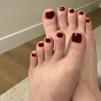 Nails By My - Flawless Dark Cherry Soda toes for fall! - Waxing Near Me - Las Vegas, Nevada