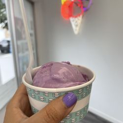 Stuffed Ice Cream - Lavender chocolate ice cream scoop