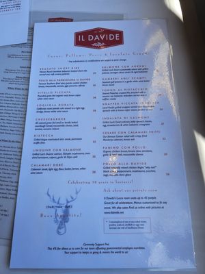 Menu photo 1 Il Davide San Rafael, CA Menu photo 1 Il Davide San Rafael, CA