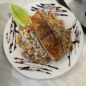 Rosario's Peruvian Restaurant - Salmon and quinoa salad - Peruvian Near Me - Longmont, Colorado Rosario's Peruvian Restaurant - Salmon and quinoa salad - Peruvian Near Me - Longmont, Colorado