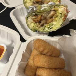 America's Best Wings - 5 Piece Mozzarella Sticks, Grilled Shrimp Wrap