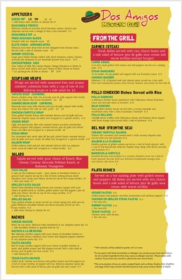 Menu photo 6 Dos Amigos - Mexican Grill Madison, GA