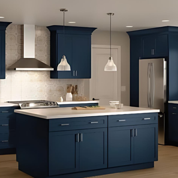 Kitchen Krafters Inc - Navy Blue Kitchen - General Contractors Near Me - Fredericksburg, Virginia Kitchen Krafters Inc - Navy Blue Kitchen - General Contractors Near Me - Fredericksburg, Virginia