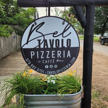 Bel Tavolo Pizzeria - Restaurant sign. - Pizza Near Me - New Ulm, Texas