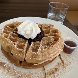 Buttermilk & maple cinnamon waffles