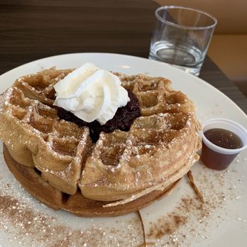 Fourth and Field - Buttermilk & maple cinnamon waffles - Wine Bars Near Me - Stow, Massachusetts