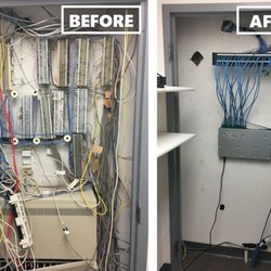 Astra Computer - "Before" and "After" of wiring and IT room renovation for one of our clients